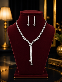Premium Zarafet Zirkon Kolye & Küpe Seti
