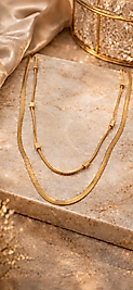 Gold Katmanlı Yılan Zincir Kolye