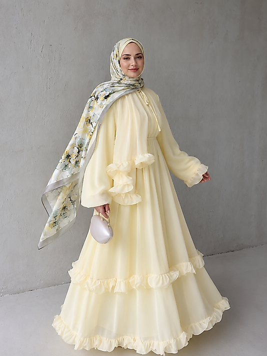 Luna Soft Şal – Papatya Bahçesi Desenli